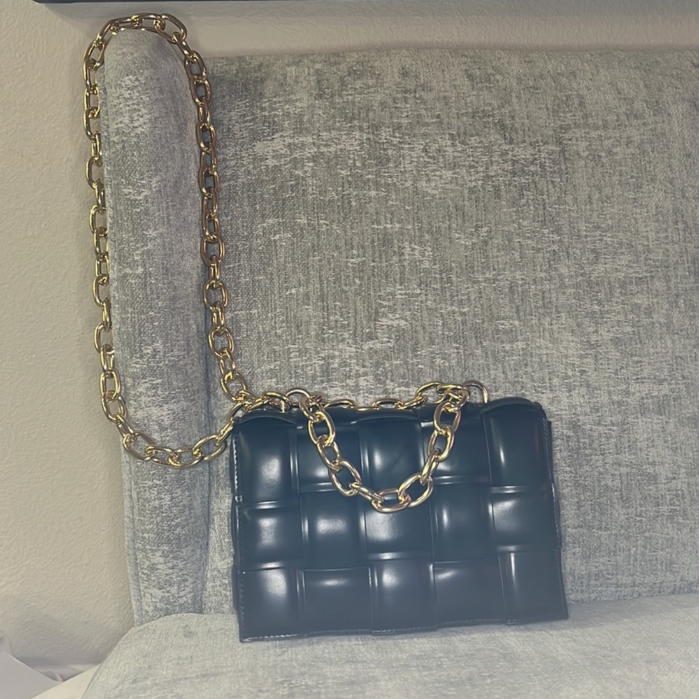 VICI Polish Padded Woven Chain Handbag